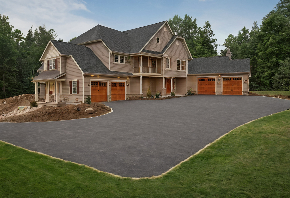 Driveway, fire access, parking, and construction access can reshape the house before rooms are drawn editorial visual